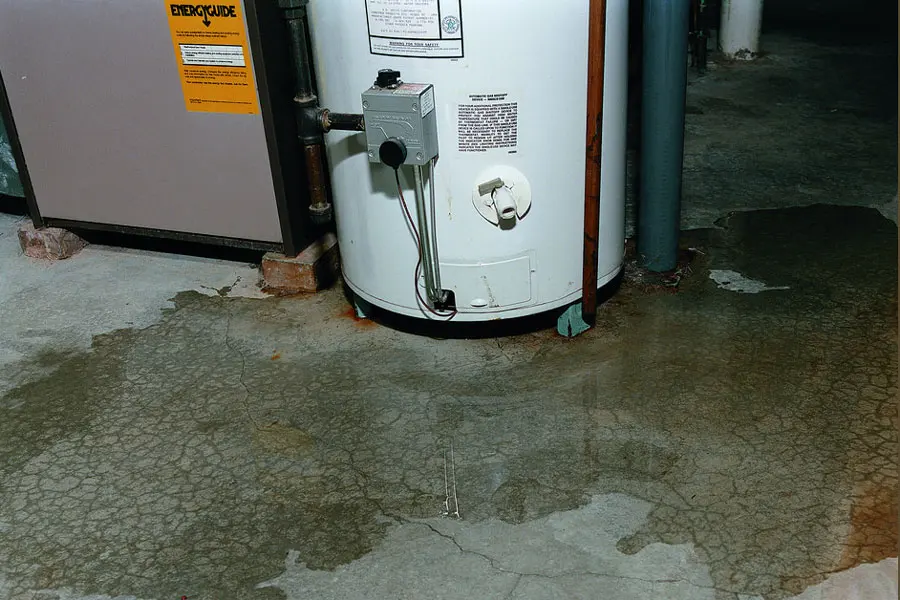 Water heater flood dried in a West Cobb garage in Marietta, GA