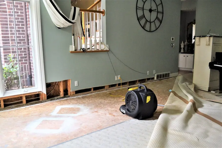 Standing water extracted from a floor in Marietta, GA